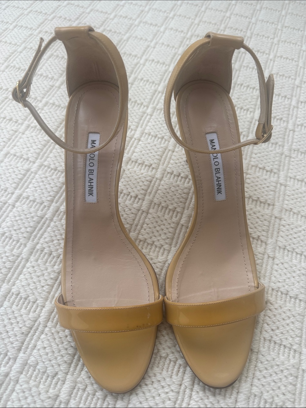 Manolo Blahnik Chaos Patent Sandals